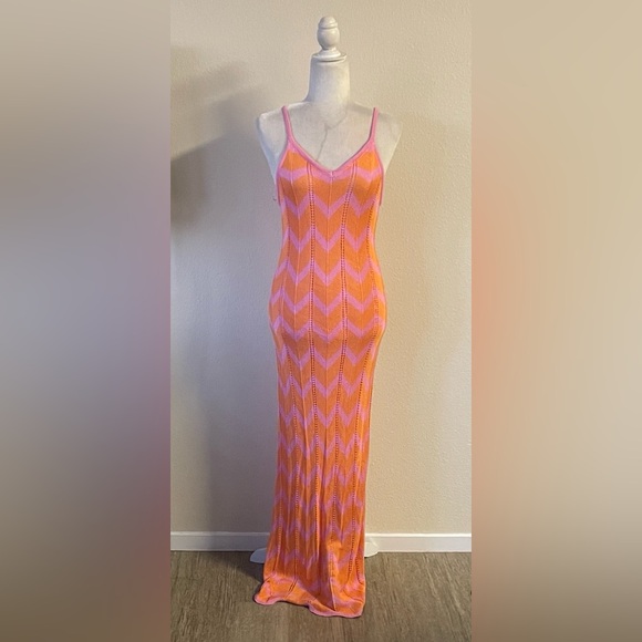 TALULAH - Maxi Dress‎ Pink and Orange - Picture 4 of 10